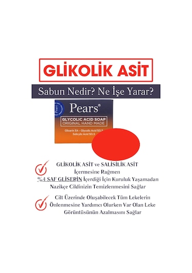 Pears Gliserinli Glikolik Asit Sabunu 120 G