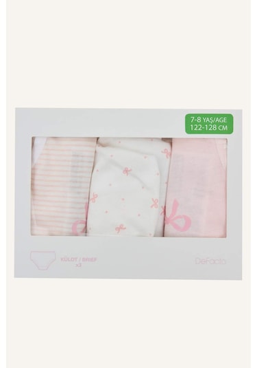 Defacto Desenli 3lü Külot Set E7069a826smpn114 Pembe-pn114
