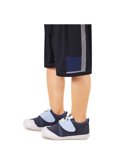 Kiko Kids Winni Cırtlı Erkek Bebek İlk Adım Panduf Ayakkabı Lacivert