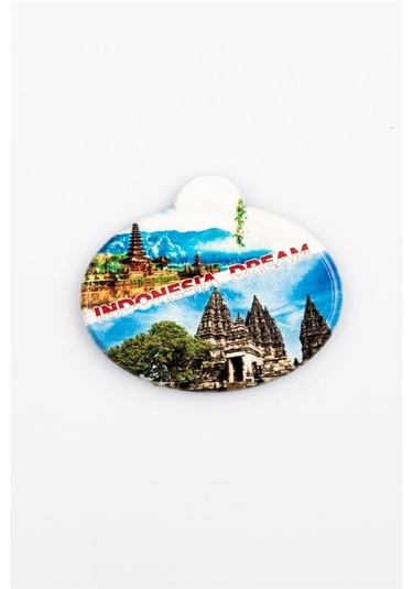 Endonezya Temalı Oval Magnet