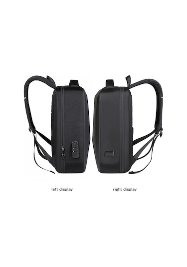 Sones Usb+type-c Şarj Portlu 15,6-16,6 İnç Sert Kabuklu Dizüstü Bilgisayar Sırt Çantası Unisex Hırsızlığa Karşı Korumalı Mavi İş Seyahat Çantası Diğer