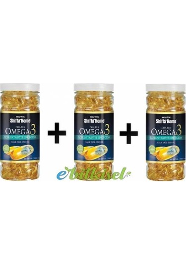 3 Adet - Aksu Vital Shiffa Home Omega 3- 200 Kapsül X 3- 1000 Mg