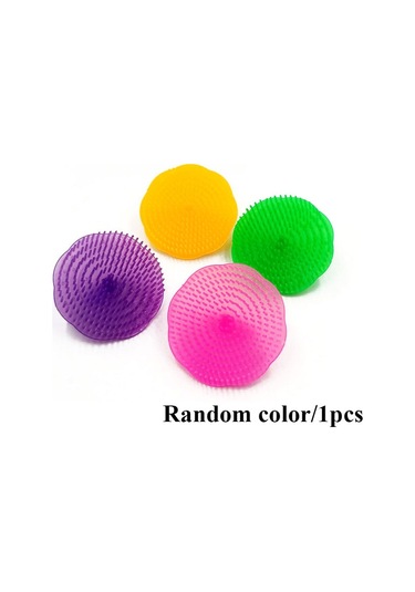 Adet Rastgele Renk Silikon Saç Derisi Masaj Şampuan Fırça Kafası Akupunktur Noktası Terapi Tarak Sağlık Banyo Spa Saç Yıkama Fırçası