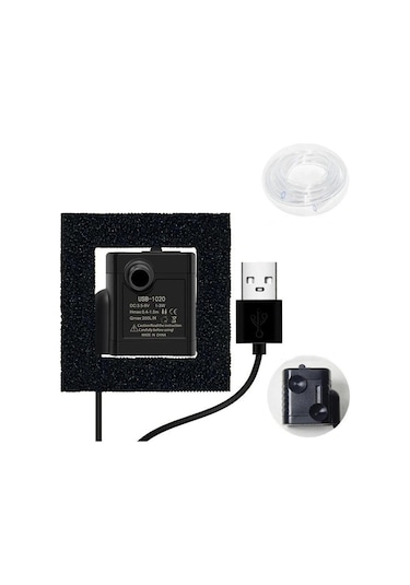 Usb Mini Akvaryum 3.5 9V 1-3W Dalgıç Su Pompası
