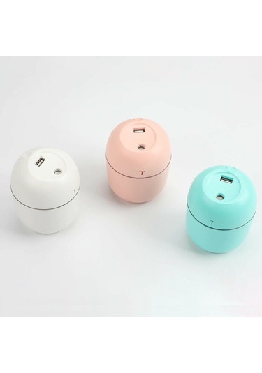 Vkemall Usb Şarjlı Led Işıklı Ev/araç İkili Kullanım Lüftü Nemlendirici Aromatik Yağ Spreyleyici Yeşil Kutulu Paket