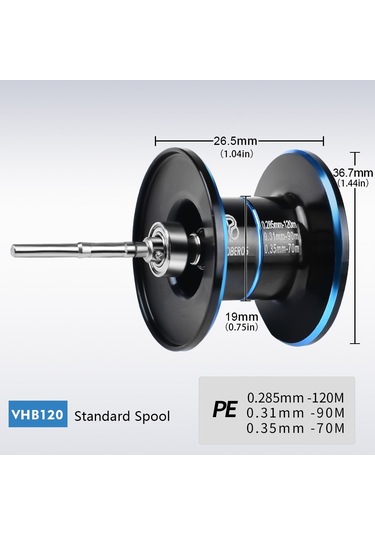 Proberos Vhb120 Metal Baitcasting Makarası 3+1bb Rulmanlı Balıkçılık Makarası - Sağ El