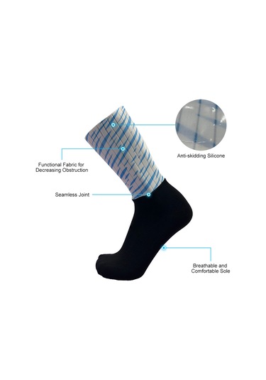 Youmex Spor Cuvalı Bisiklet Çorabı - Dayanıklı Nilon, Soluk, Sürekli Konumda, Unisex, Bisiklet/running/montaj İçin Mavi Mavi