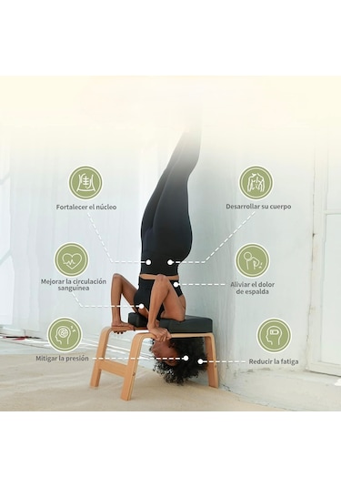 Hepitop Ahşap Yoga Ters Duruş Bench Inversiyon Baş Standı Sandaly