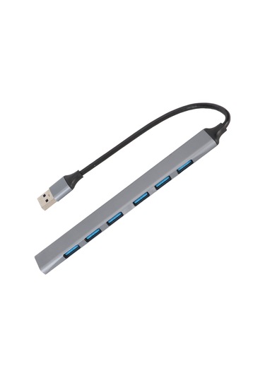 Xindoker Usb Hub 7 Portlu 1xusb 3.0 + 6xusb 2.0 - 5gbps Hızlı Veri Transferi, Alüminyum Gövde, Taşınabilir, Plug&play Ads-303a