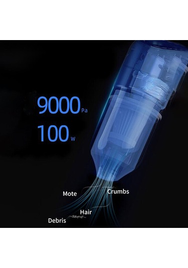 Ranyeek El Tipi Kablosuz El Fırçası 100w 9kpa Süction, Ev Arabası Ofis Temizliği İçin Mini El Fırçası, Beyaz