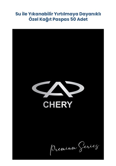 Suya Dayanıklı Chery Oto Paspas Kağıdı Siyah 50 Adet - 35x50cm
