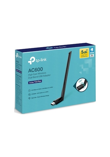 Tp-Link Archer T2U Plus 600Mbps Dual Band USB Wireless Adaptör