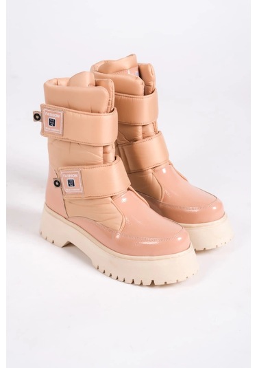 Elısa Cırt Cırtlı Paraşüt Kumaş Rugan Kadın Bot Rtt - Ten Ten