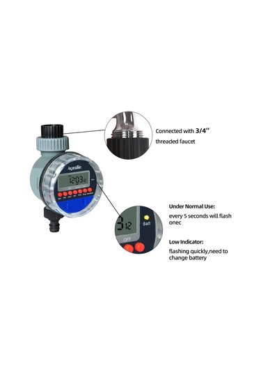 Lcd Ekran Sulama Zamanlayıcı Elektronik Ev Bahçe Küresel Vana 0