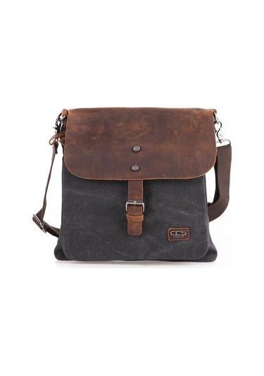 Ççs 31350 Kanvas Postacı Çantası-black Siyah