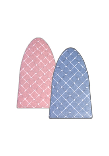 Mufunye Ev İçin Mini El Tipi Ütü Tahtası, Isı Dayanıklı Sponge, Ufak Boy, İğne Ucu Mavi Desenli Ütü Matı