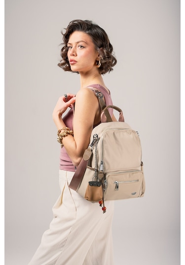 Ççs Kadın Sırt Çantası Ccs18026 Bej Bej