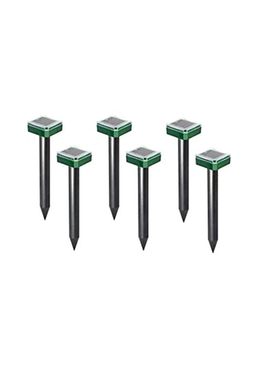 Mufunye Güneş Enerjili Ultrasonik Hayvan Kovucu, Sırtlan Ve Fareleri Dışarıda Engeller - Yeşil Kare, 6 Adet Set