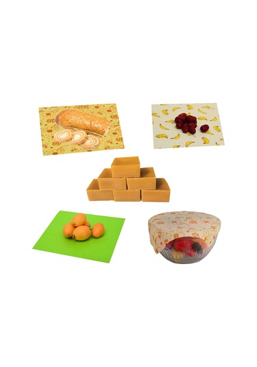 Qingmipy Ekolojik Balmumu Gıda Saklama Örtüleri, Yeniden Kullanılabilir Ve Yıkanabilir, Doğal Koruma Diğer