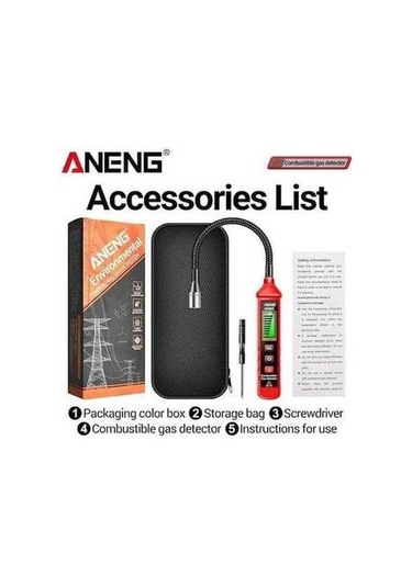 Trendooze Aneng Gn803 Metan Kaçak Dedektörü - Portatif Gaz Test Cihazı - Metan Alarm Sistemi