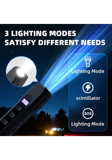 Willowhaven Ses Dalgası Teknolojili 3 Seviyeli Köpek Kovucu Led Fenerli Siyah