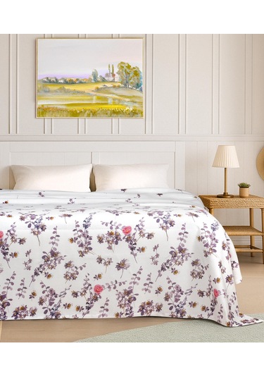 Cotton Collection Tek Kişilik Pike Flora Çok Renkli