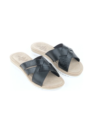 Gezer Yazlık Kadın Anatomical Yumuşak Taban Terlik Siyah