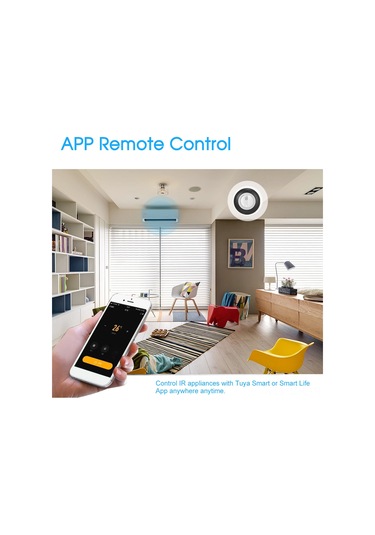 Geeroyoo Tuya Wifi Akıllı Ses Kontrollü Evrensel Kızılötesi Kumanda, Google Home/amazon Alexa Uyumlu, Tv/klima/perde İçin