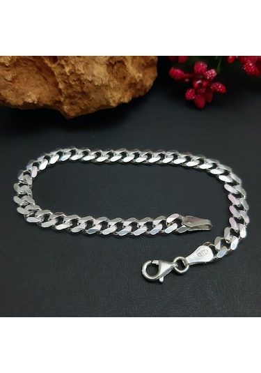 925 Ayar Gümüş Gurmet Model Erkek Bileklik 6.5  Mm