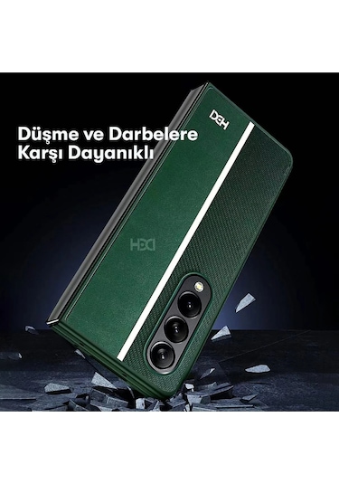 Samsung Galaxy Z Fold 4 Kılıf Hbc-155 Lizbon Kapak - Derin Mor