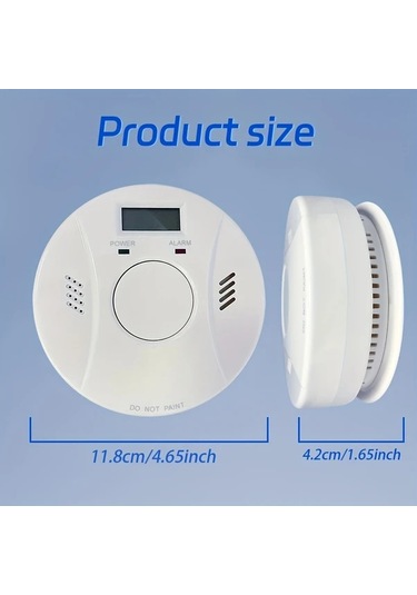 Willowhaven 425 Sku 2si 1 Arada Co Duman Dedektörü Led Ekranlı Pil İle Çalışan Ev Mutfak Güvenliği