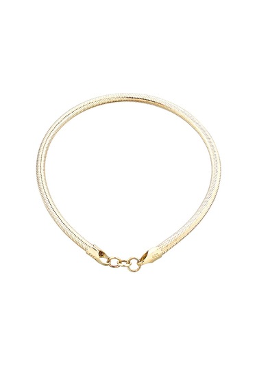 Sefa Gold 14 Ayar Altın İtalyan Esnek Bileklik Sarı Sarı - Beyaz Altın