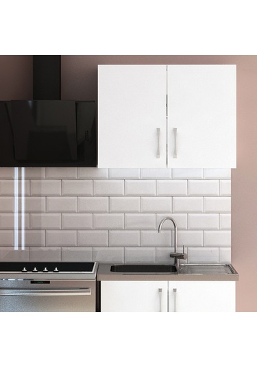 Camole 80 Cm Üst Modül - Hazır Mutfak Dolabı Beyaz