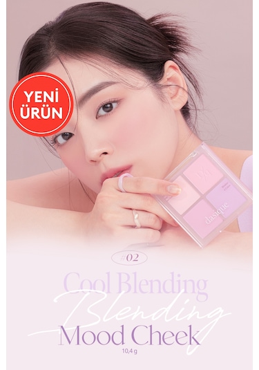 Dasique Karıştırılabilir Renklere Sahip 4 Lü Allık Paleti Blending Mood Cheek 02 Cool Blending 02 Cool Blending