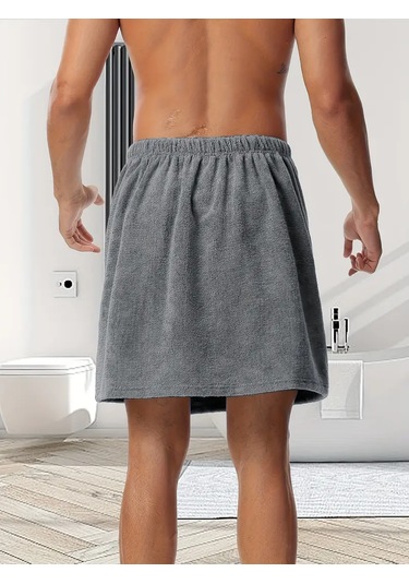 Erkekler İçin Sarma Havlusu Banyo Duş Spa Sauna Spor Cepli