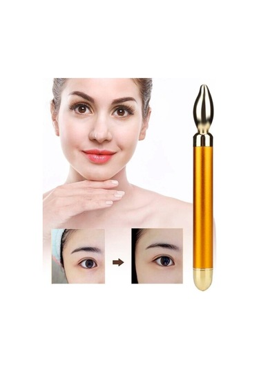 Masaj Aletleri Altın Elektrikli Masaj Aleti Göz Kremi Masaj Göz Yüz Güzellik Kalemi Altın Çok Renkli