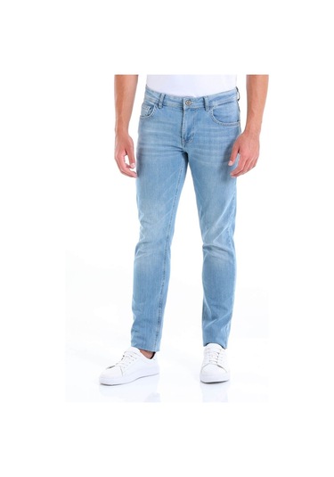 Hatemoğlu Mavi Slim Fit Düşük Bel Basic Kot Pantolon Mavi