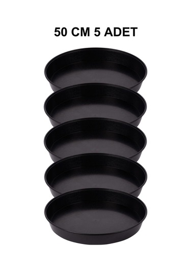 Grow Wizard Yuvarlak Saksı Altlığı 50 Cm 5 Adet Siyah