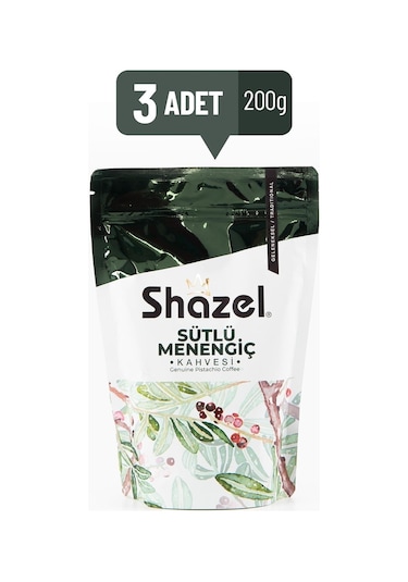 Shazel Sütlü Menengiç Kahvesi 200 Gr X 3 Adet Türk Kahvesi