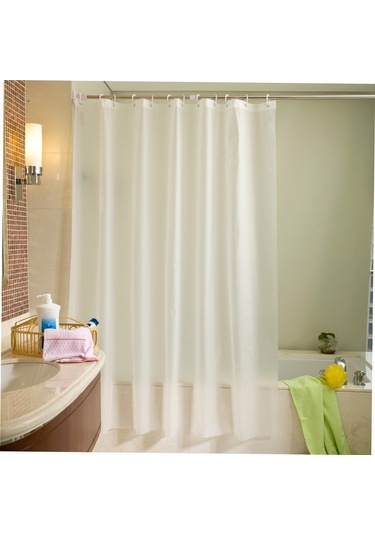 Fosenze 180x180 Cm Beyaz Peva Banyo Perdesi - Su Geçirmez & Kalıntı Oluşmaz - 12 Adet Askı Kolu İle Tamamlanmış Diğer