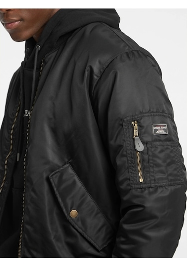 Guess Gj Bomber Erkek Siyah Bomber Ceket M5rl81whaa2-jblk Siyah