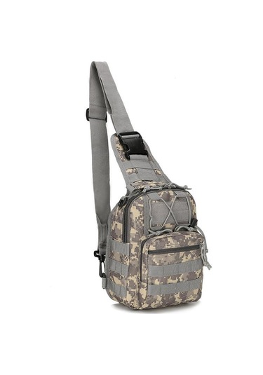 Gri Askeri Taktik Saldırı Paketi Sling Sırt Çantası Ordu Molle Su Geçirmez Edc Sırt Çantası Açık Yürüyüş Kamp Seyahat Çantası İçin Küçük Boy