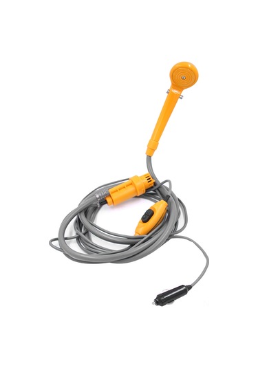 Gajeena 12v Plastik Oto Dışarıdaki Duş Sistemi - 2m Su Borusu, 4m Kablolu, 850g, Depolama Çantası İle Sarı