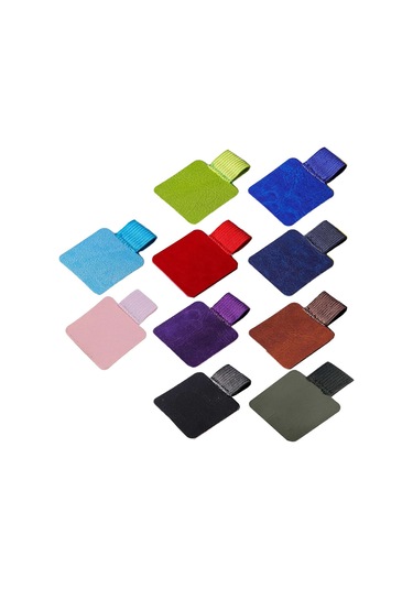 Ganzhoushop 5 Parça Kendinden Yapışkanlı Deri Kalemlik Elastik Bantlı Ayarlanabilir Kalem Döngüsü Tutucu Kaybolmayan Kalem Kırtasiye Malzemeleri Kırmızımor