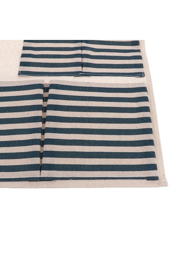 Suntek Pamuk Keten Kapı Duvar Asılı Saklama Çantası Ev Düzenleyici 4 Cepli Mavi Çok Renkli