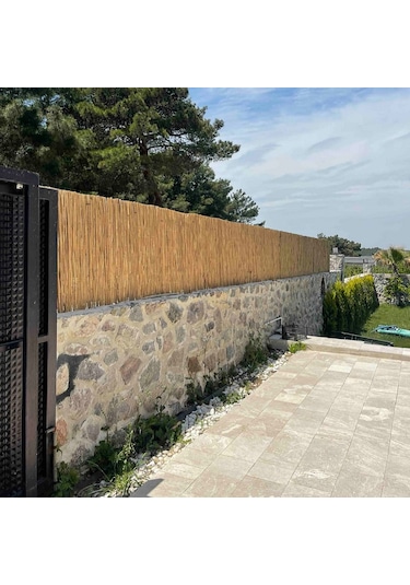 70 Cm X 7 Metre Doğal Kamış Hasır Bahçe Çiti Bambu Çit Balkon Çiti
