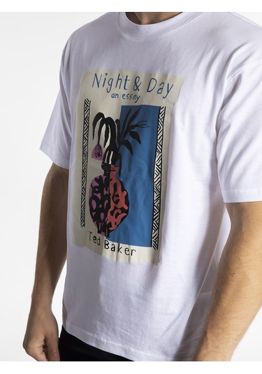 TED BAKER Erkek T'shirt  TBR6545 Beyaz