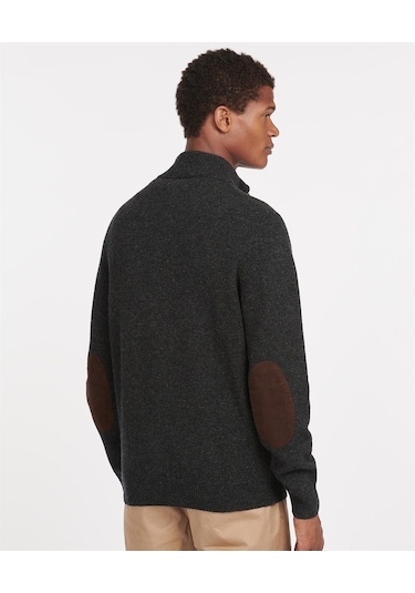 Barbour Patch Half Zip Kazak Ch91 Charcoal Gri