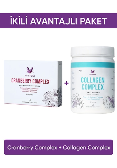 İkili Avantajlı Paket 6 Cranberry Complex + Collagen Complex