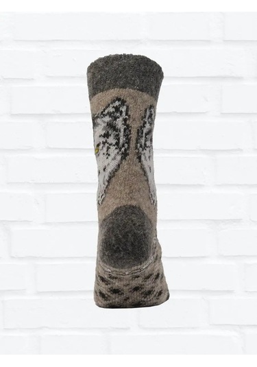 Nakın Yünlü Sıcak Çoraplar Kış İçin Hediye 4 Çift 149338587 Kahverengi